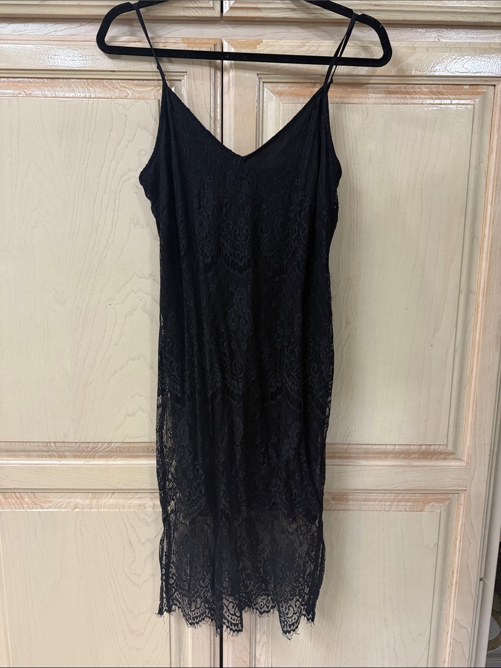 Forever 21 Black Lace Slip Dress